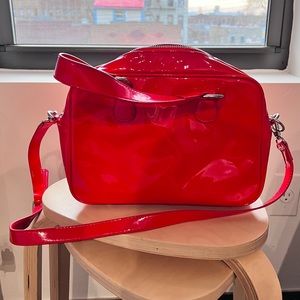 Red Patent Crossbody Bag
